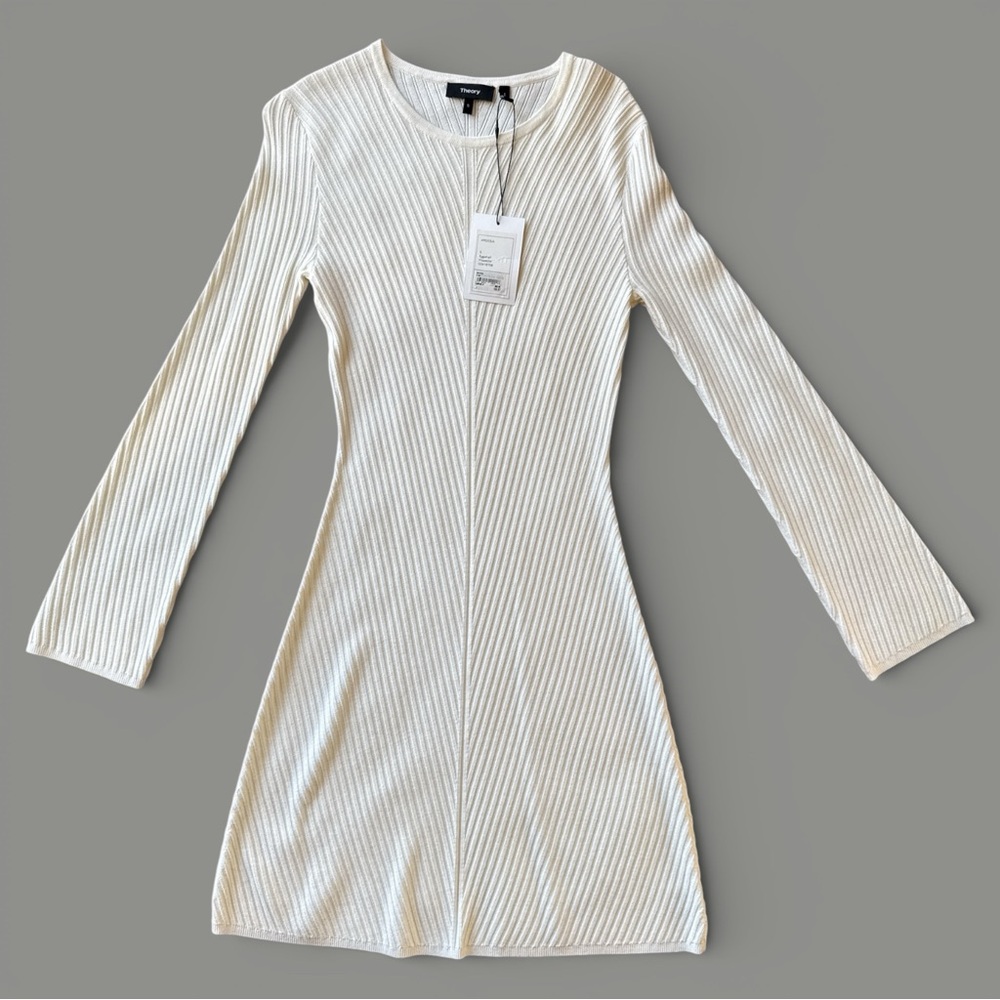 NWT Theory Ardesia Proseco Ribbed
Sweater Dress Eggshell Size Small - Picture 8 of 12